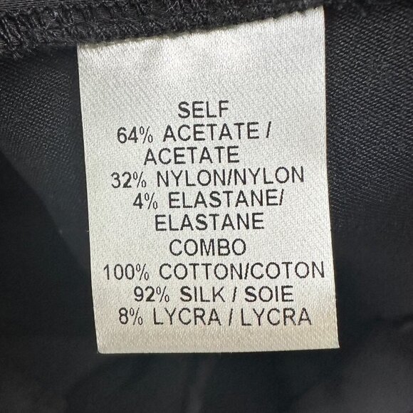 Vera Wang Lavendar Label Womens Asymmetrical Cocktail Dress in Black Size 4 - Picture 8 of 9